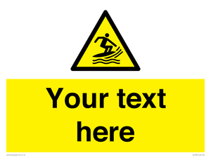 Custom Warning surf craft area